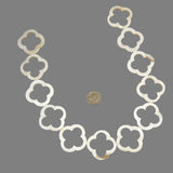 White Mother of Pearl Shell Trefoil Beads