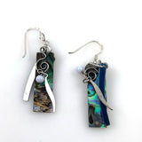 Sterling & Abalone Dangle Earrings