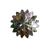 Mexican Sterling Abalone Inlaid Brooch & Pendant Signed CLD Vintage