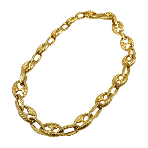 Chunky Gold Mariner Link Necklace by AFJ Vintage