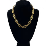 Chunky Gold Mariner Link Necklace by AFJ Vintage
