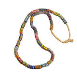 Antique Trade Bead Necklace Painted Krobo Beads
