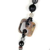 Black Onyx and Agate Beaded Necklace