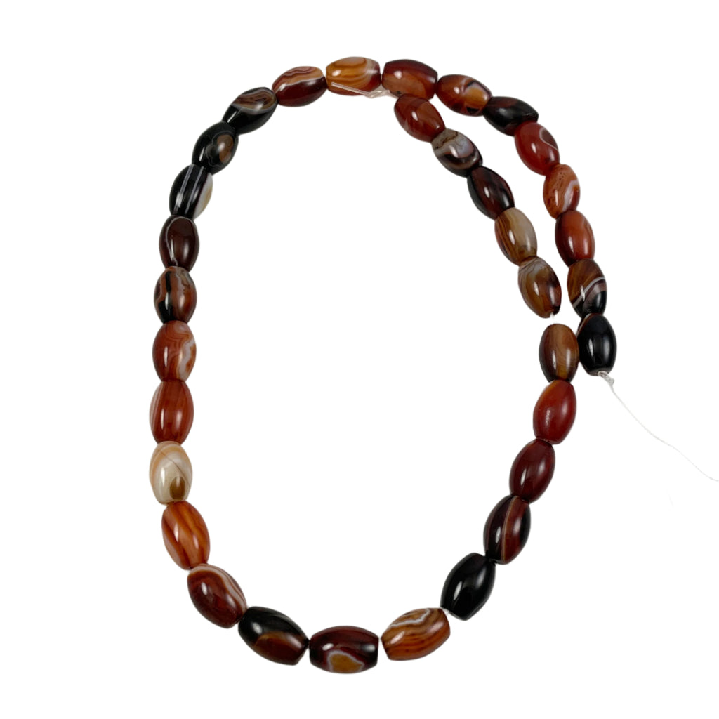 Natural Agate Oval Beads 12mm