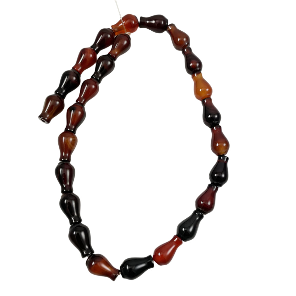 Red Agate Beads Vase 16mm