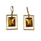 Anne Klein Gold & Topaz Rhinestone Earrings