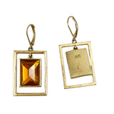 Anne Klein Topaz Rhinestone Earrings