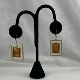 Anne Klein Gold & Topaz Rhinestone Earrings