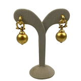 Anne Klein Gold Matte Drop Earrings