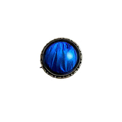 Vintage Blue Morpho Butterfly Wing Pin or Brooch Brazil