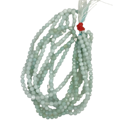 Amazonite Faceted 4mm Round Beads Strands