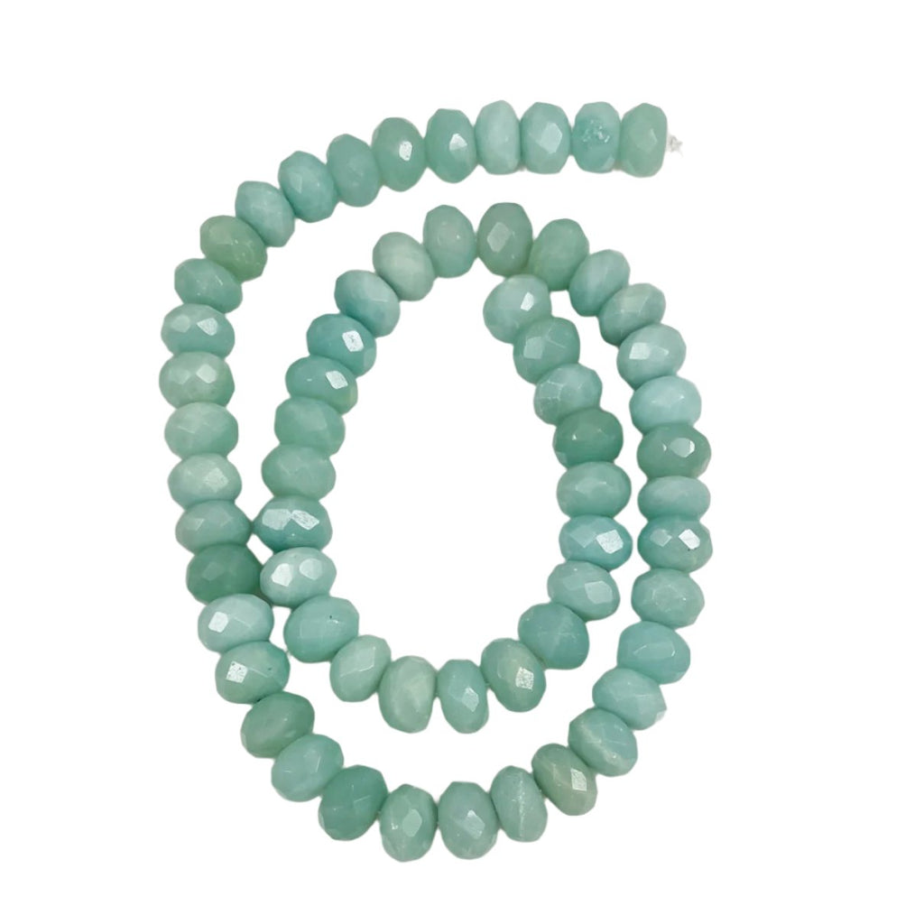 Amazonite Faceted Rondelle Beads