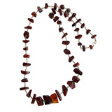 Antique Baltic Amber Chip Necklace Gold Wire Vintage