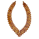 Antique Baltic Faceted Amber Beaded Necklace