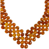 Antique Baltic Faceted Amber Beaded Necklace