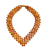 Antique Baltic Faceted Amber Beaded Necklace