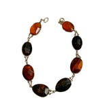 Amber Faceted Bead Bracelet Mixed Colors