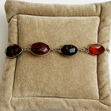 Amber Faceted Bead Bracelet Mixed Colors