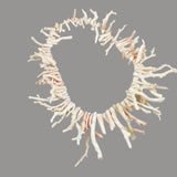Long natural pink coral branch beads