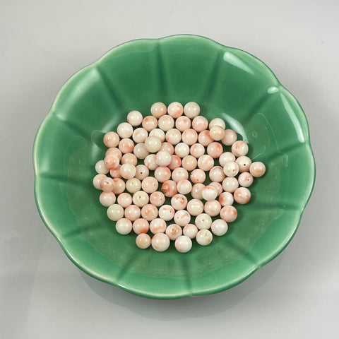 Angel Skin Coral Round Beads Loose