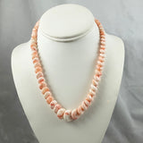 Vintage pink coral bead necklace