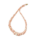 Angel Skin Coral Bead Necklace 14k Gold Vintage