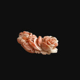 Large Carved Pink Coral Flower Enhancer Twister Clasp Angel Skin