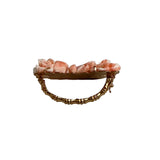 Large Carved Pink Coral Flower Enhancer Twister Clasp Angel Skin