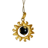 Back of Anne Klein Gold Sun & Star Necklace Vintage