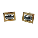 Anson Hematite Cufflinks 1950's Vintage