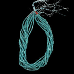 Blue Apatite Faceted Rondelle Beads 3.5mm Gemstone