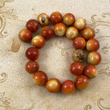 Genuine Apple Coral 15mm Beads Rare