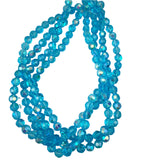 Aqua Blue AB Crystal Beads 8mm Round