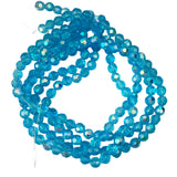 Aqua Blue AB Crystal Beads 8mm Round