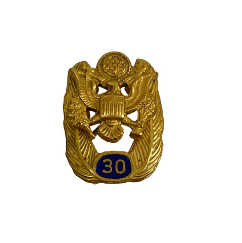 US Military Government 30 Year Service Gold Pin Badge