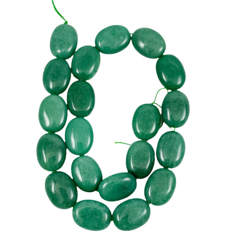 Large Green Aventurine Oval Beads