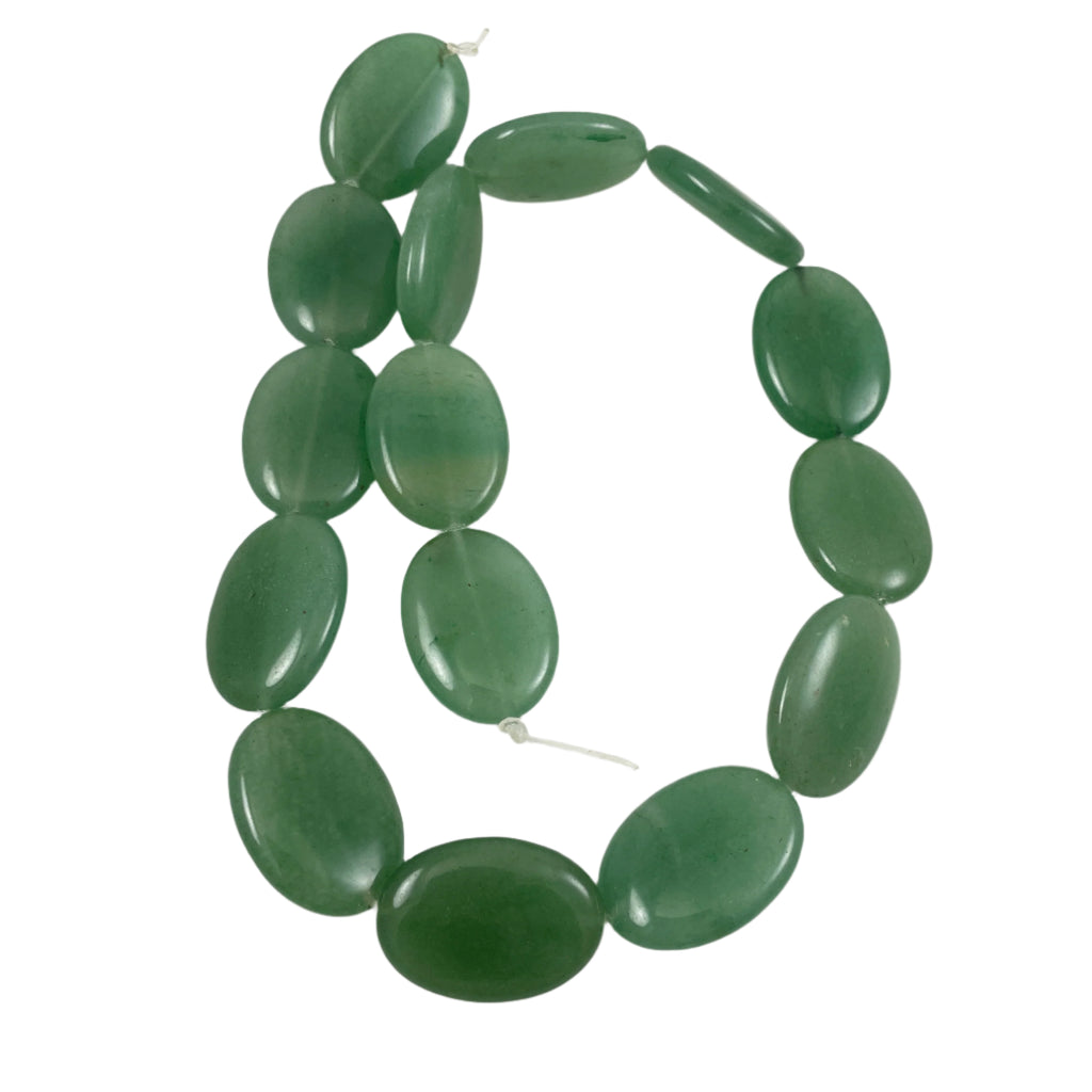 Large Green Aventurine Oval Beads 26mm