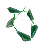 Green Aventurine Leaf Gemstone Beads