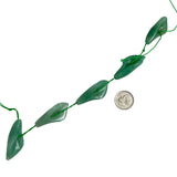 Green Aventurine Leaf Gemstone Beads