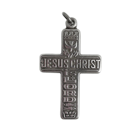 James Avery Jesus Christ Is Lord Sterling Cross Pendant 