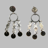 James Avery Sterling Brass Dangle Earrings Vintage