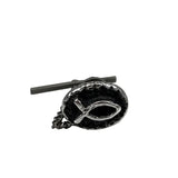 James Avery Textured Ichthus Fish Sterling Tie Pin Retired