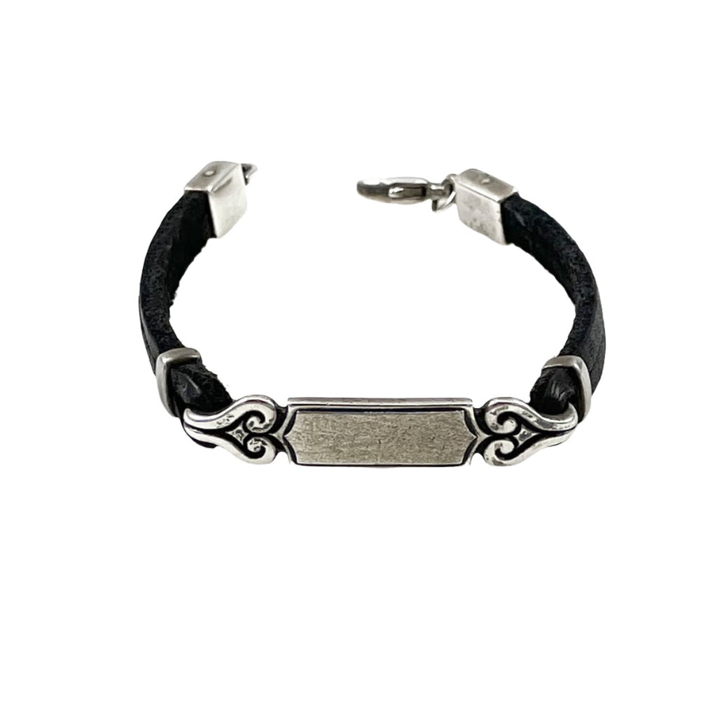 James Avery Sterling Scrolled Hearts ID Bracelet