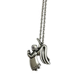 James Avery Sterling Silver Praying Angel Pendant Necklace Retired