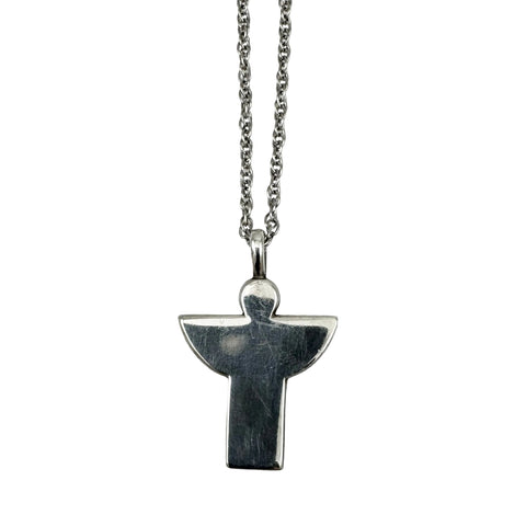 James Avery Sterling Silver Angel Pendant Necklace Retired