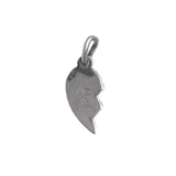 James Avery Sterling Best Friend Heart Charm Right Half