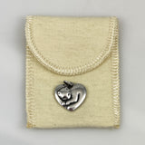 James Avery Sterling Cat in Heart Charm Retired