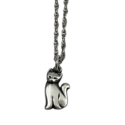 James Avery Sterling Silver Kitty Cat Pendant Necklace