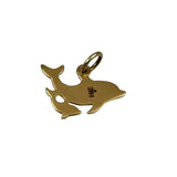 James Avery Dolphin Charm 14K Gold New Signed Logo