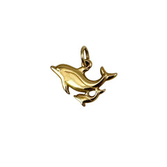 James Avery Dolphin Charm 14K Gold New